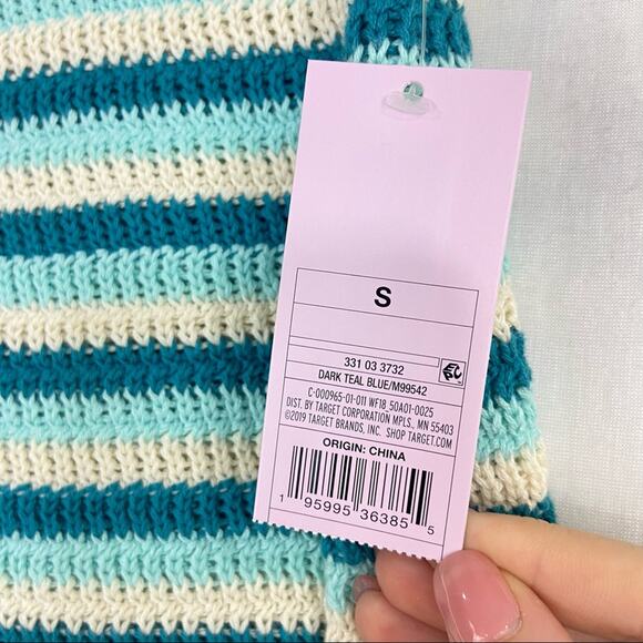 NWT Wild Fable Knit Scallop Hem Striped Skirt size Small - Picture 7 of 9